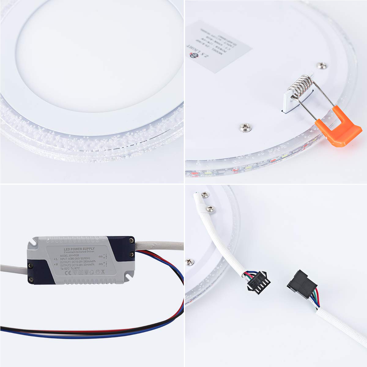 Slim panel 3-way switching Color and Cold White 3 + 3 Watt