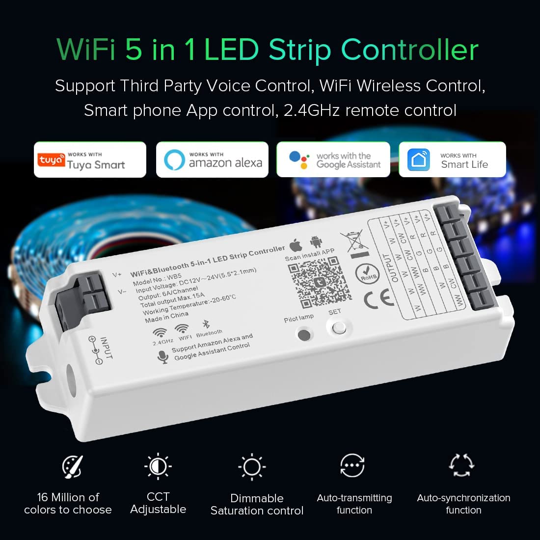 IControler LED WiFi 5 in 1