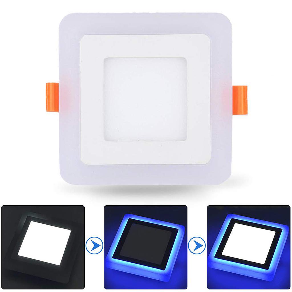 Slim Square panel 3-way switching Color and Cold White 18 + 6 Watt 