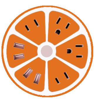 Surge Protector Power Strip Orange